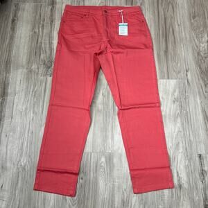 New York Women’s Jeans Size 12 Red Coral Straight Leg Casual